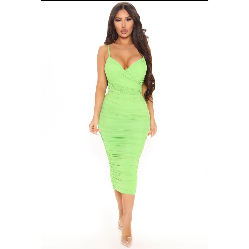 Azalia Ruched midi dress